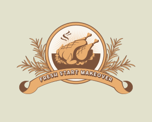 Roast Chicken Turkey logo design