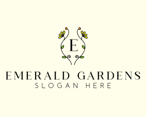 Natural Flower Garden  logo design