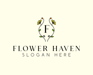 Natural Flower Garden  logo design