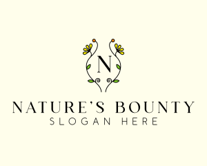 Natural Flower Garden  logo design