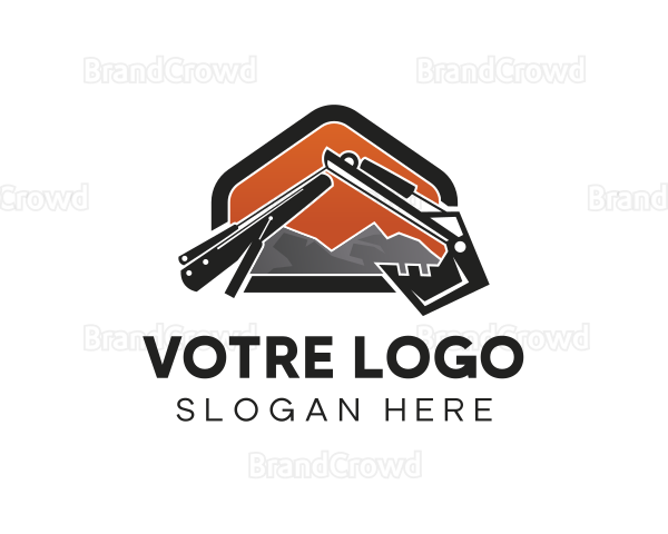 Excavator Mining Builder Logo