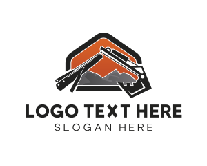 Home Builder - Excavator Mining Builder logo design