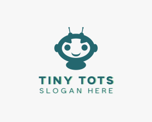 Toddler - Robot Toddler Antenna logo design