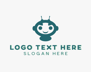 Robotics - Robot Toddler Antenna logo design