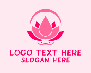 Lotus - Pink Flower Spa logo design