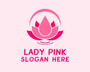 Pink Flower Spa  logo design