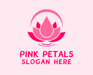 Pink Flower Spa  logo design