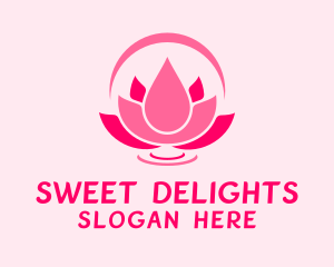 Pink Flower Spa  logo design