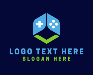 Video Game - Gaming Controller Cube logo design