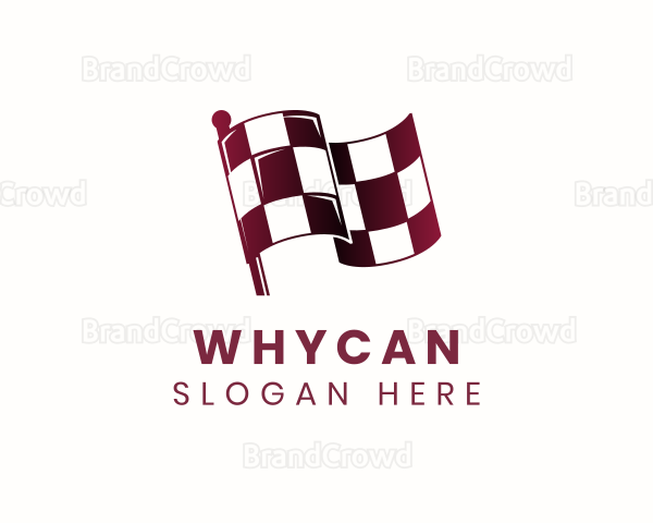 Automotive Racing Flag Logo