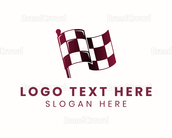 Automotive Racing Flag Logo