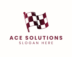 Automotive Racing Flag logo design