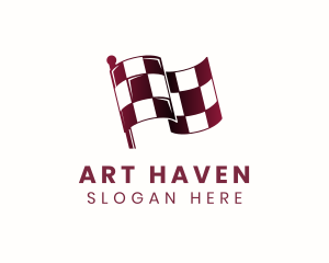 Automotive Racing Flag logo design