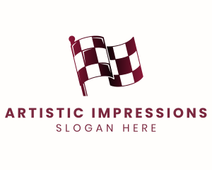 Automotive Racing Flag logo design