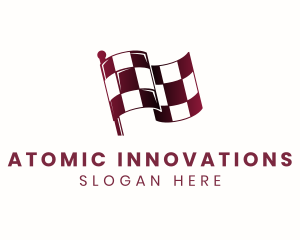 Automotive Racing Flag logo design