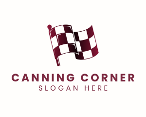 Automotive Racing Flag logo design