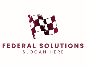 Automotive Racing Flag logo design