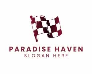 Automotive Racing Flag logo design