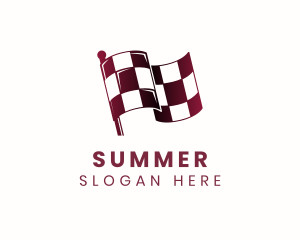 Automotive Racing Flag logo design