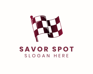 Automotive Racing Flag logo design