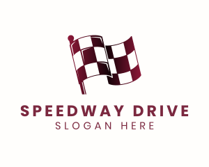 Driver - Automotive Racing Flag logo design