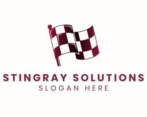 Automotive Racing Flag logo design