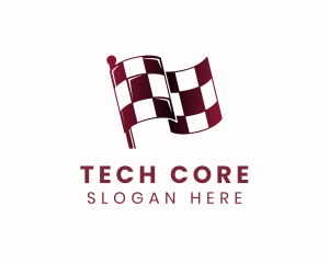 Automotive Racing Flag logo design