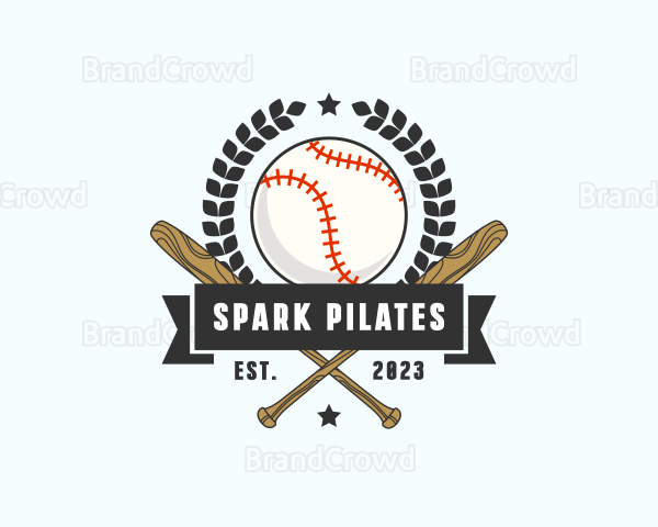 Baseball Bat Team Athlete Logo