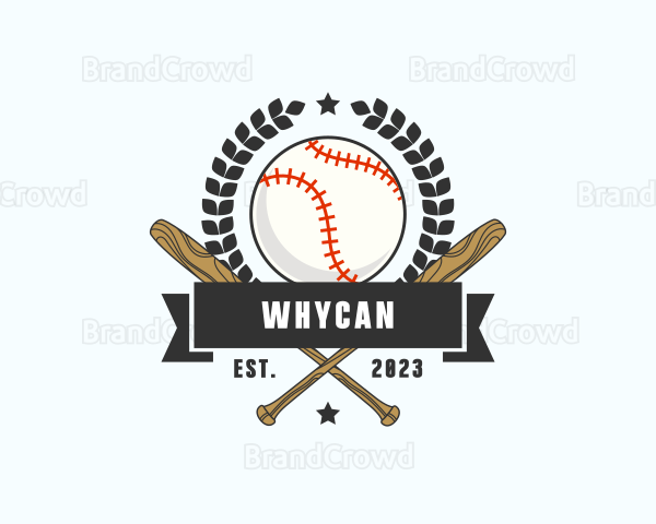 Baseball Bat Team Athlete Logo