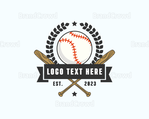 Baseball Bat Team Athlete Logo