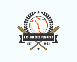 Baseball Bat Team Athlete  Logo