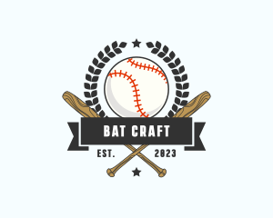 Baseball Bat Team Athlete  logo design