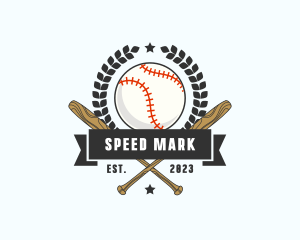 Baseball Bat Team Athlete  logo design