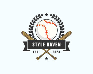 Little League - Baseball Bat Team Athlete logo design