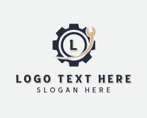 Cog - Machinist Wrench Tool logo design