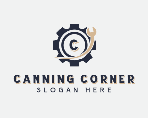 Machinist Wrench Tool logo design