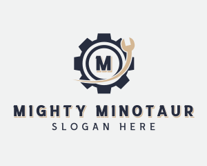 Machinist Wrench Tool logo design