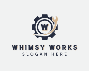 Machinist Wrench Tool logo design