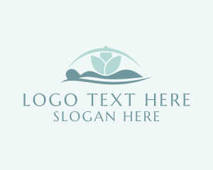 Yoga - Lotus Massage Relaxation logo design