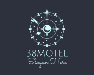 Solar System Clock logo design