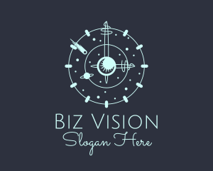 Solar System Clock logo design