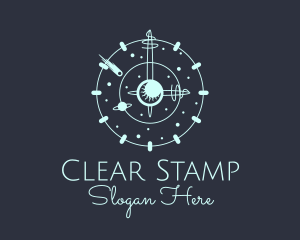 Solar System Clock logo design