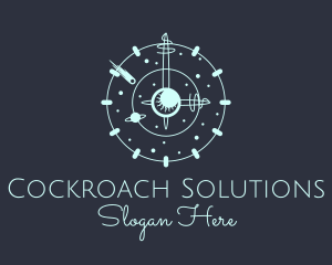 Solar System Clock logo design