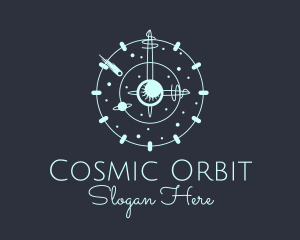 Solar System Clock logo design