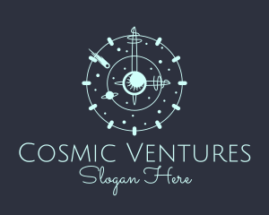Intergalactic - Solar System Clock logo design