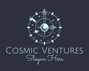 Solar System Clock logo design