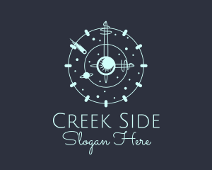 Solar System Clock logo design