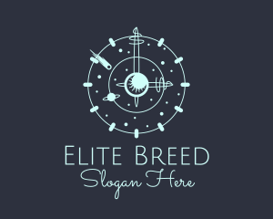 Solar System Clock logo design