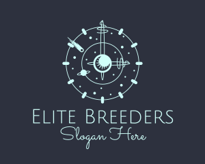 Solar System Clock logo design