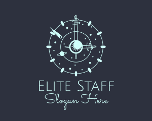 Solar System Clock logo design